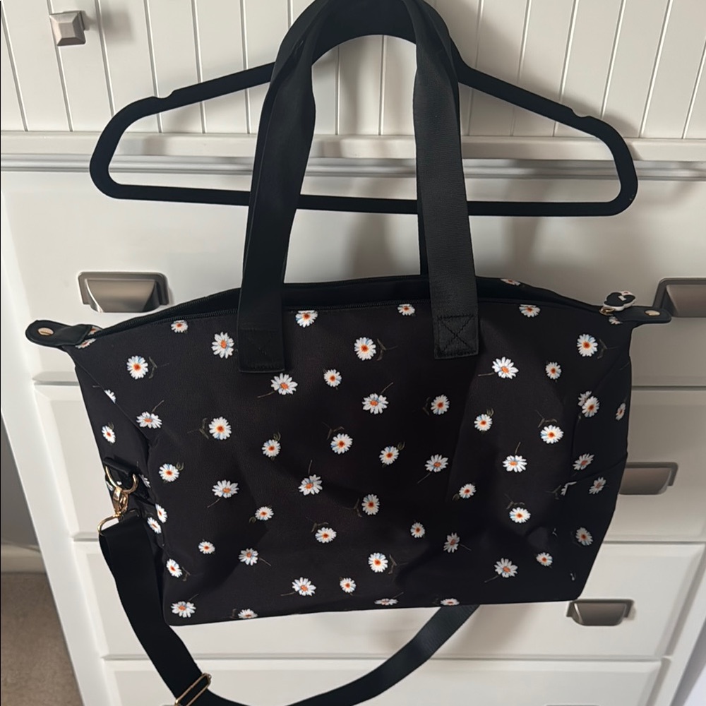 Alice + Olivia Black Daisy Print Tote
